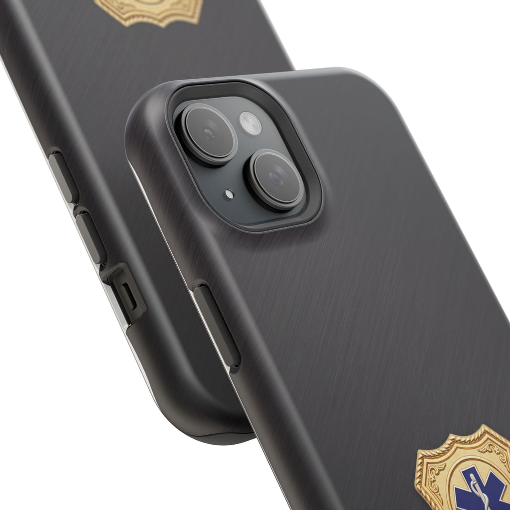 Gold Paramedic Badge Phone Case — Magnetic Wireless Charging Cover