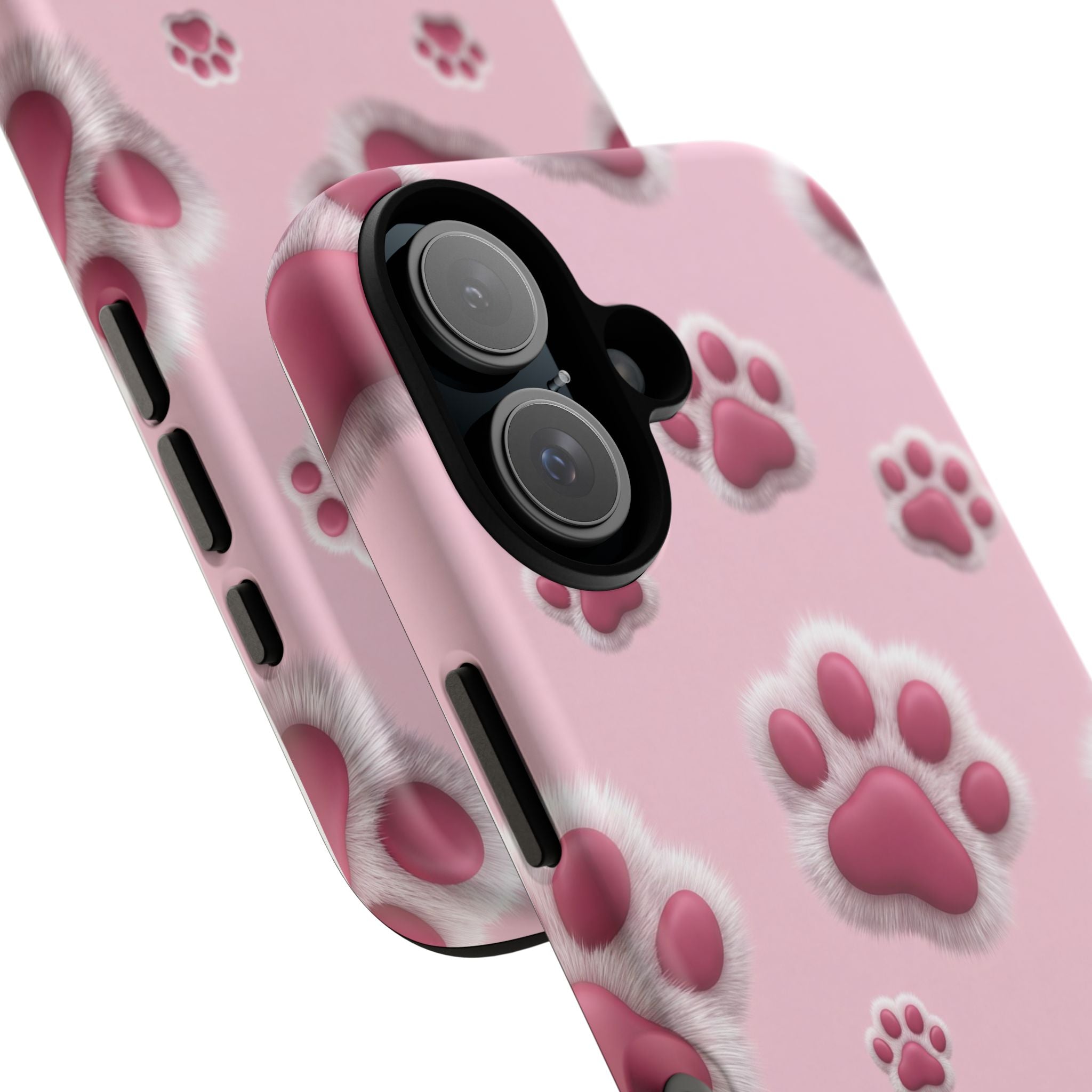 iphone & Samsung - Pink Paws Tough Phone Case — Cute Protective iPhone Cover
