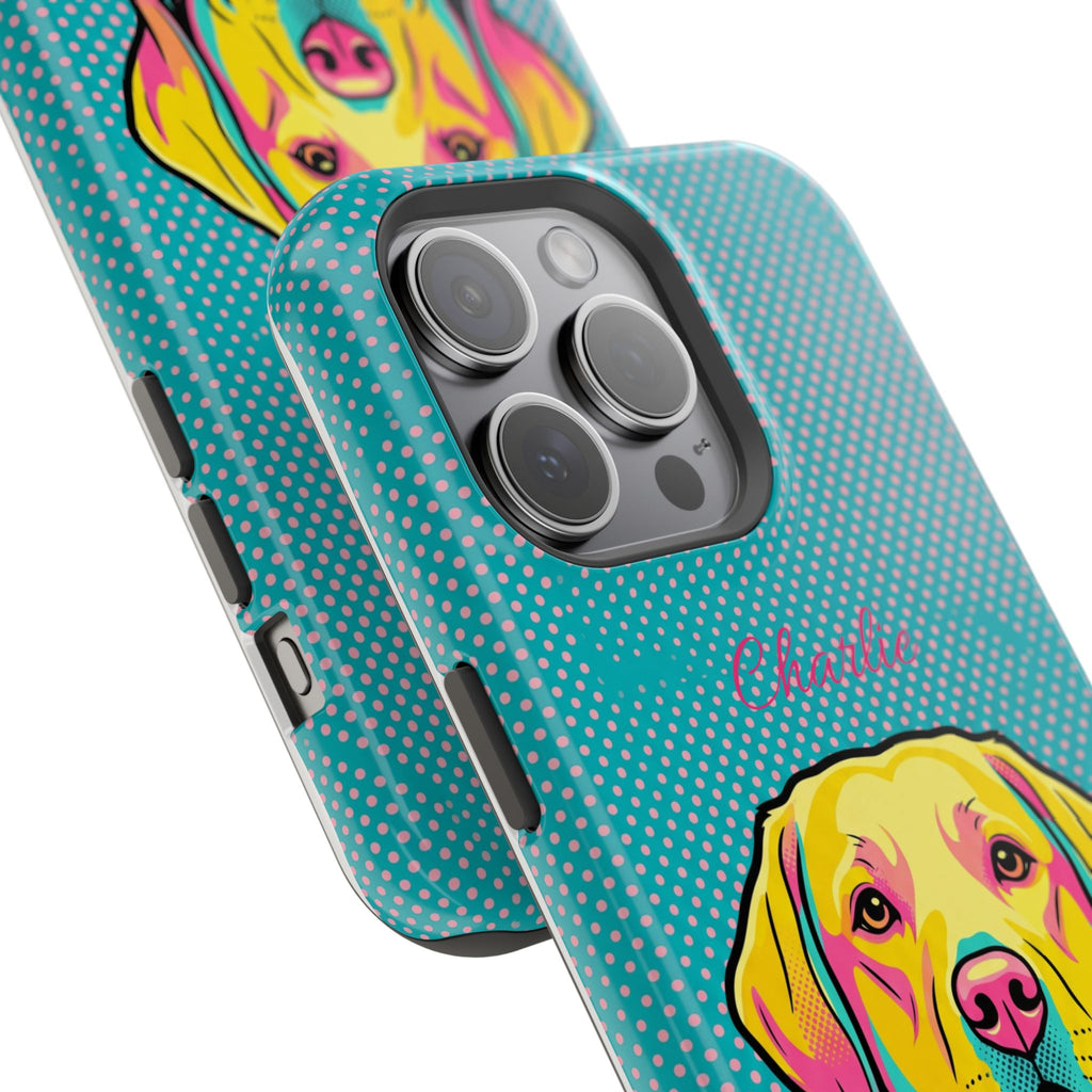 Personalized Pop Art Labrador Phone Case — Tough Magnetic Case with Wireless Charging