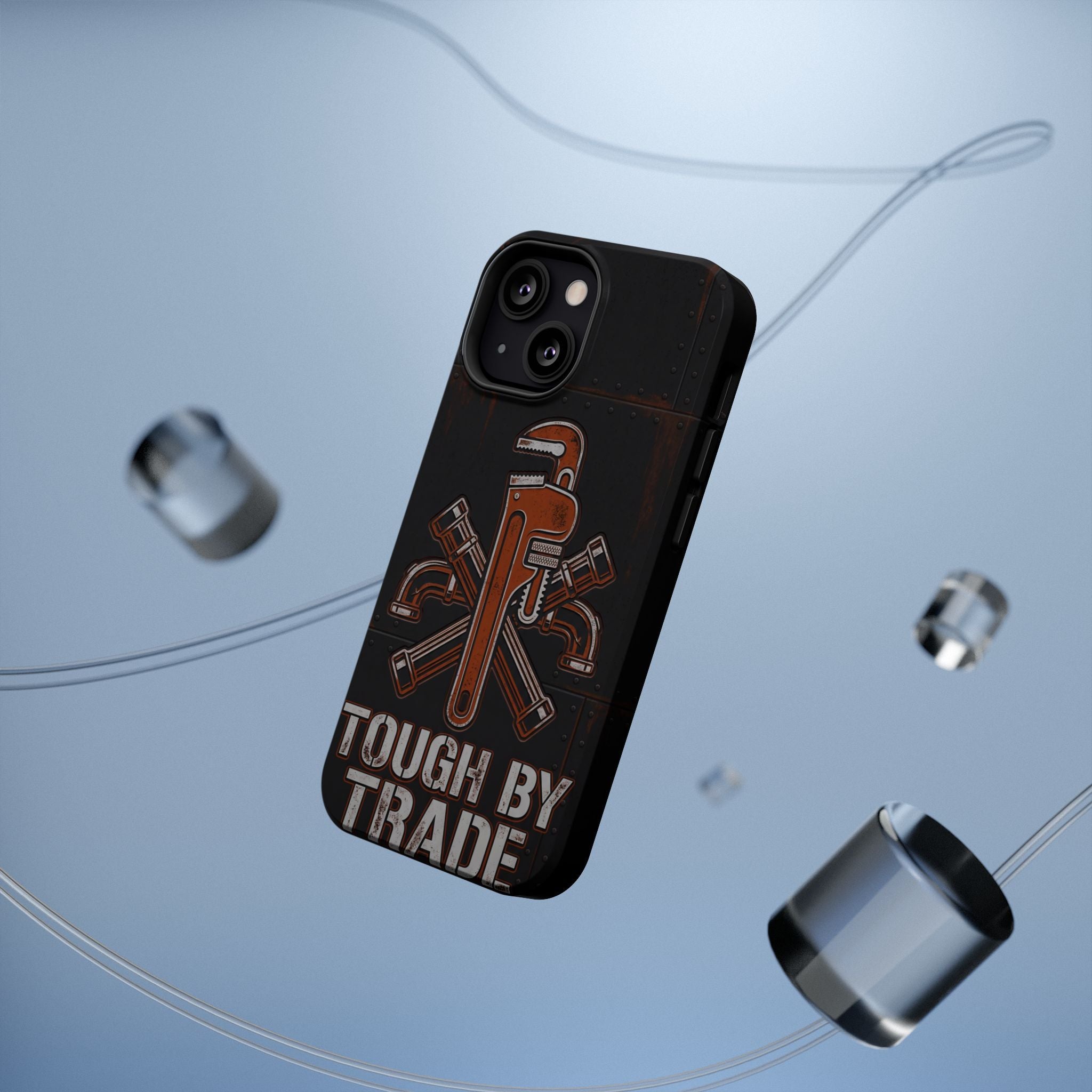 Tough By Trade Phone Case — Crossed Wrenches Wireless Charging Cover