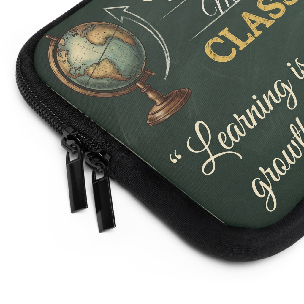 Personalized Teacher Classroom Sign Laptop Sleeve | Custom Name Chalkboard Design | Teacher Appreciation Gift