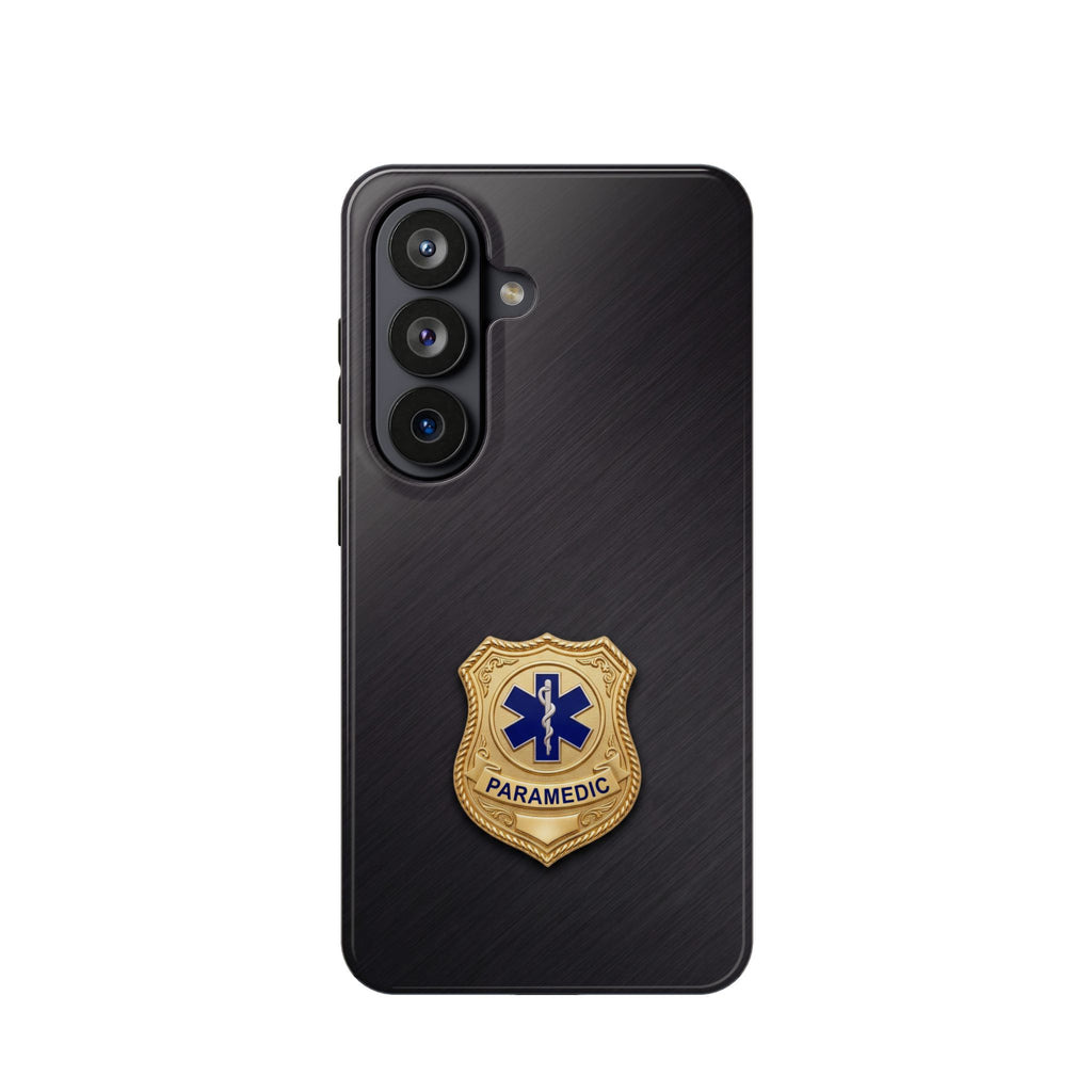Gold Paramedic Badge Phone Case — Magnetic Wireless Charging Cover