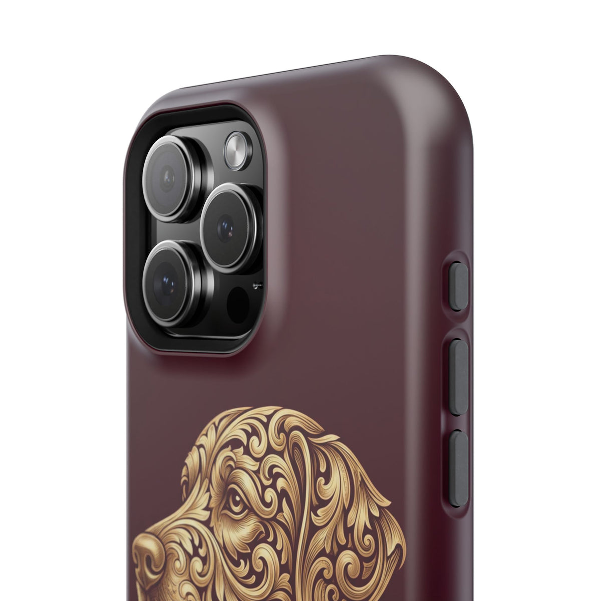 Personalized Gold Filigree Labrador Phone Case — Tough Magnetic Case with Wireless Charging