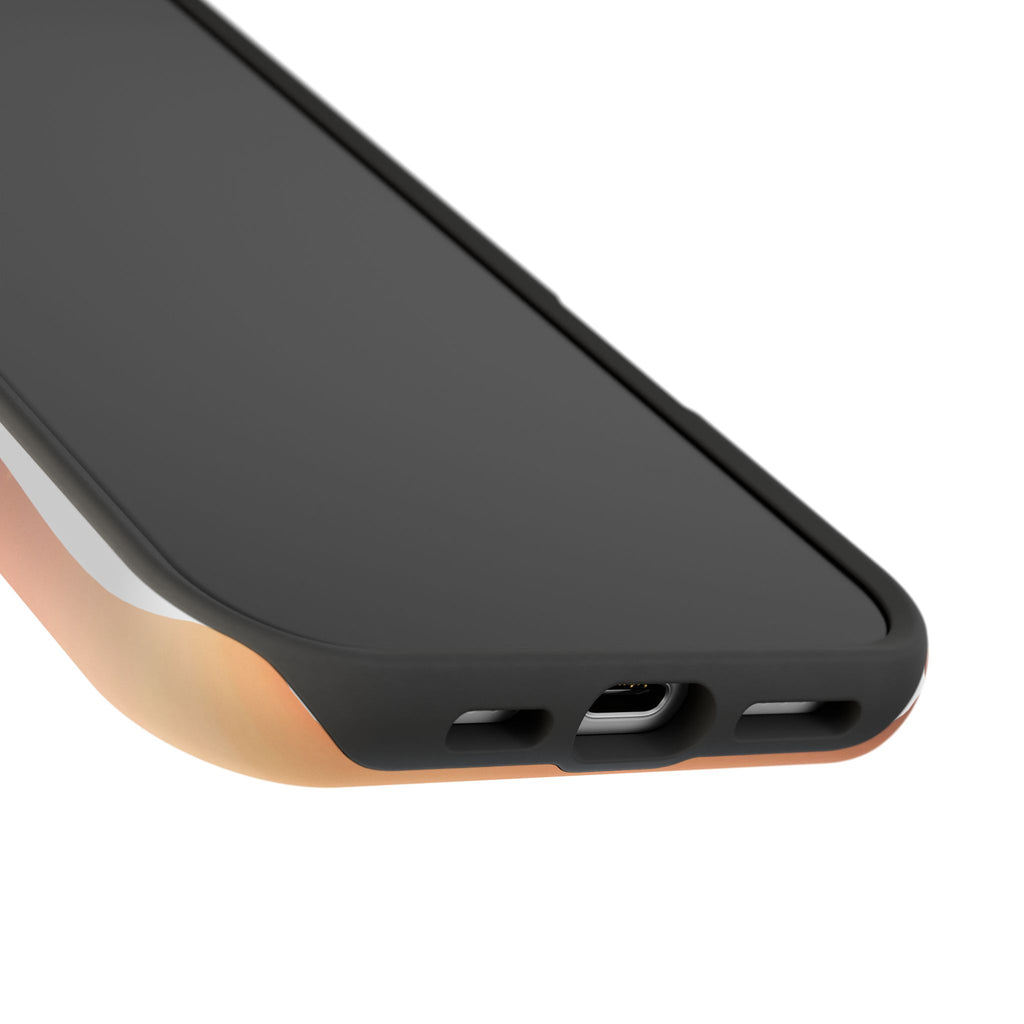 Gold Paramedic Badge Sunset Sky Phone Case — Magnetic Wireless Charging Cover