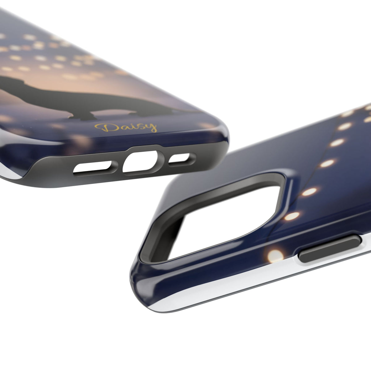 Personalized Dachshund Fairy Lights Phone Case — Wireless Charging Cover