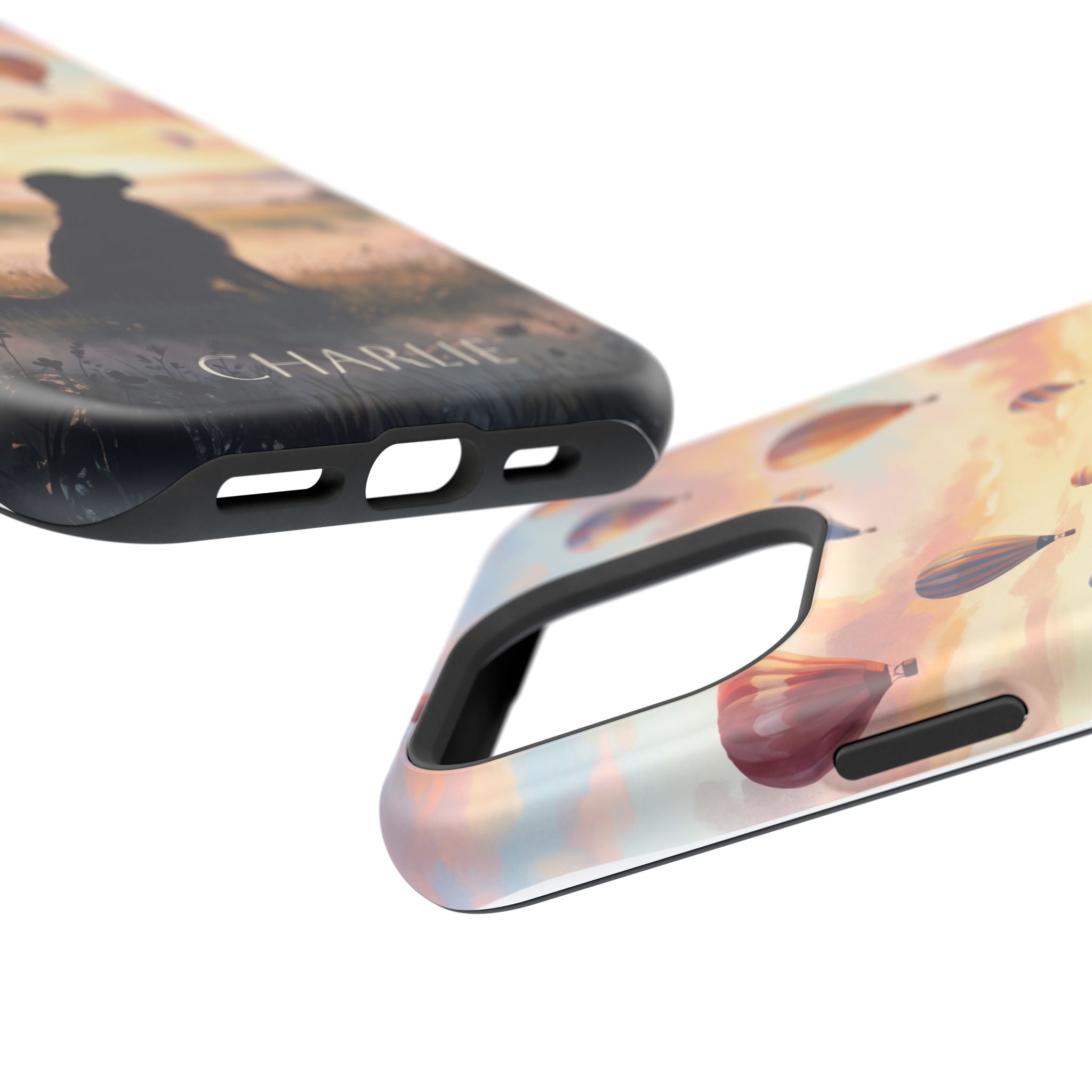 Personalized Golden Retriever Hot Air Balloon Phone Case — Wireless Charging Cover