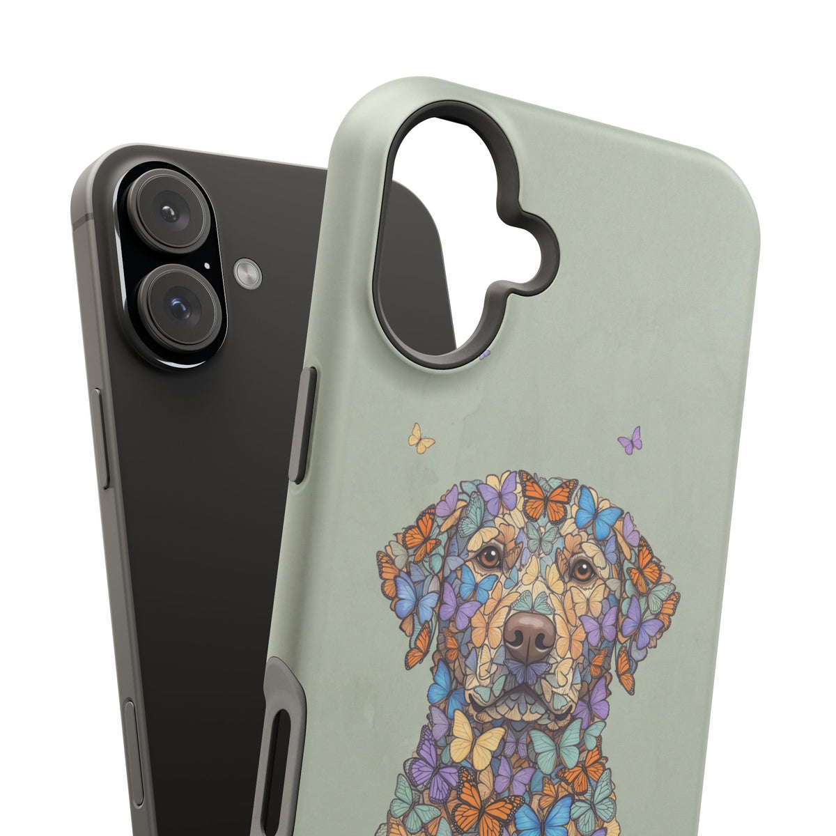 Personalized Butterfly Labrador Phone Case — Tough Magnetic Case with Wireless Charging