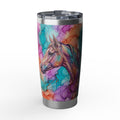 Horse Tumbler | Alcohol Ink Art — 20 oz Stainless Travel Mug