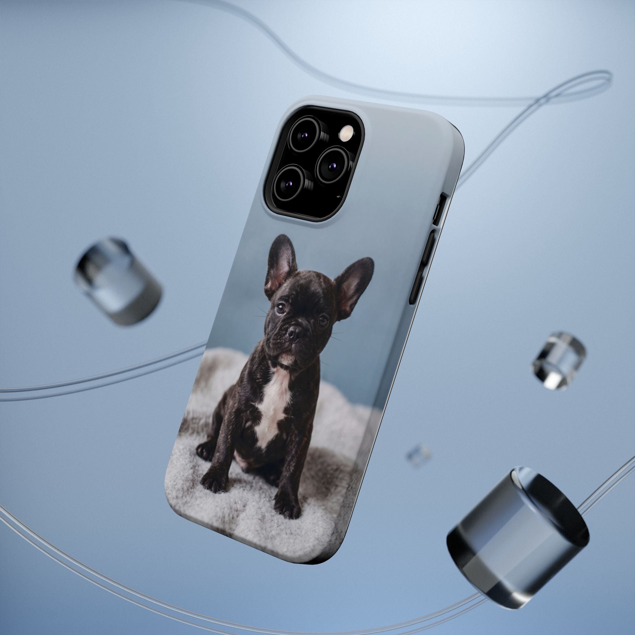 French Bulldog Puppy Phone Case — Impact-Resistant Wireless Charging Cover