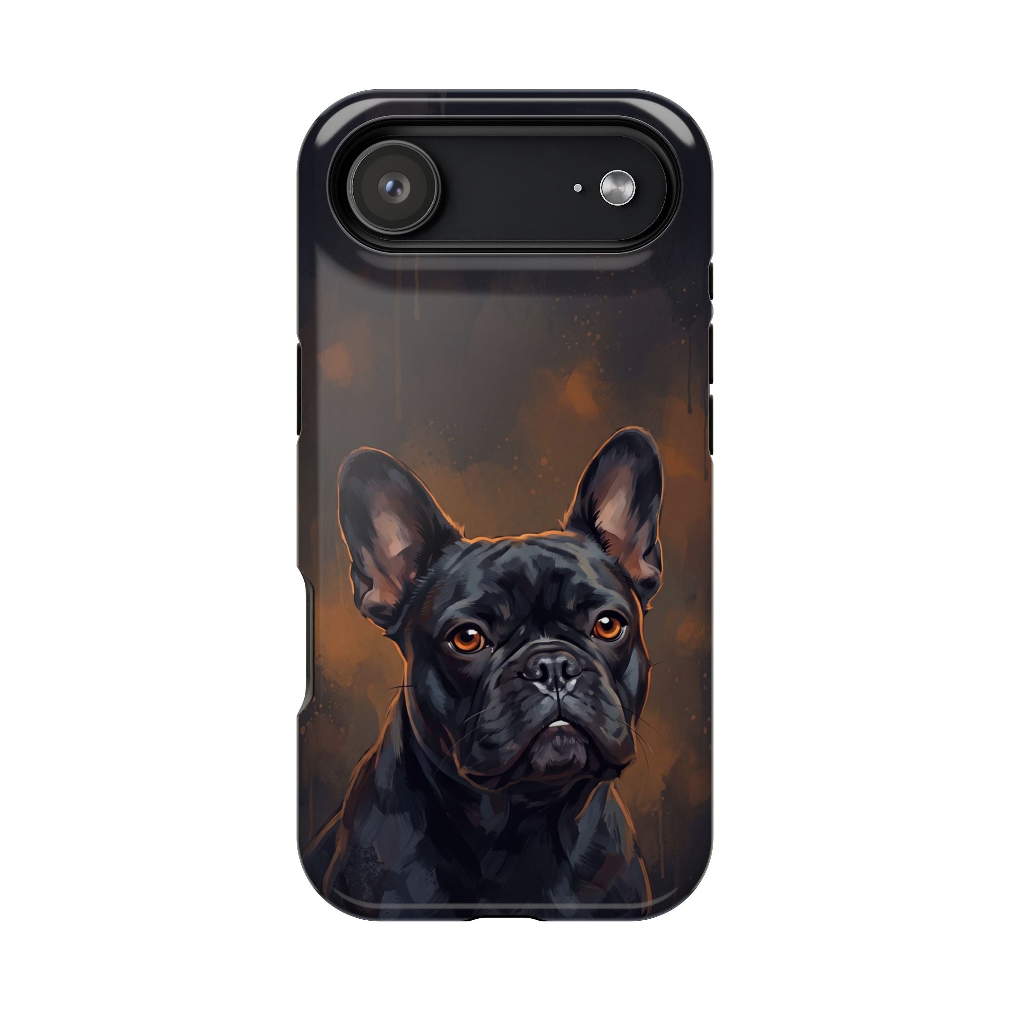 French Bulldog Portrait Phone Case — Impact-Resistant Wireless Charging Cover