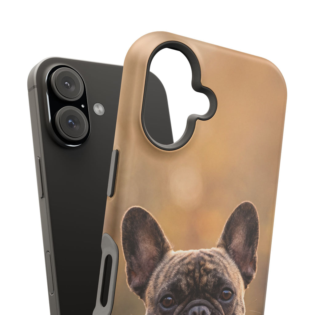 Brindle French Bulldog Phone Case — Impact-Resistant Wireless Charging Cover