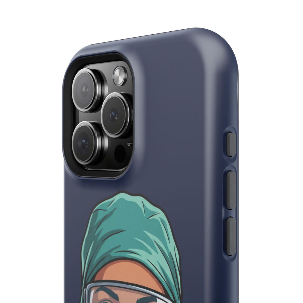 Bold Nurse Portrait Phone Case — Magnetic Wireless Charging Cover