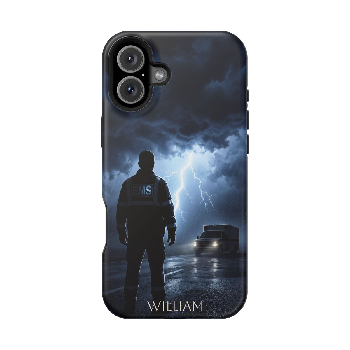 Personalized Lightning Storm EMS Phone Case — Wireless Charging Cover