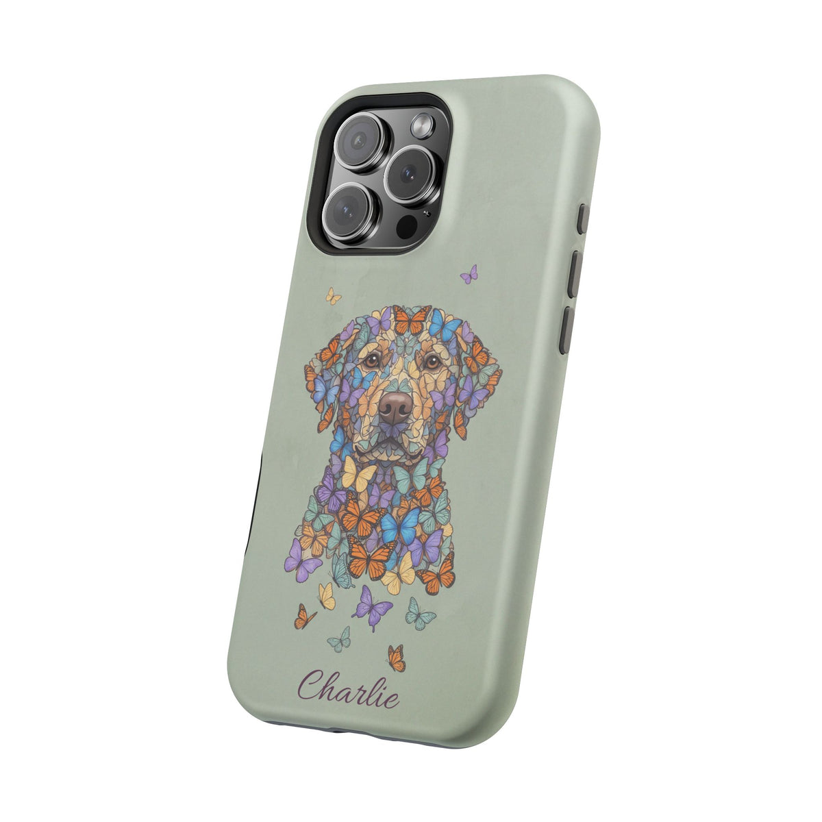 Personalized Butterfly Labrador Phone Case — Tough Magnetic Case with Wireless Charging