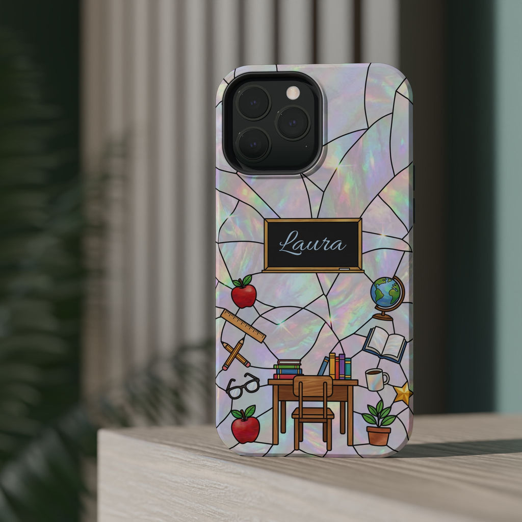 Personalized Teacher Phone Case — Impact-Resistant Wireless Charging Cover