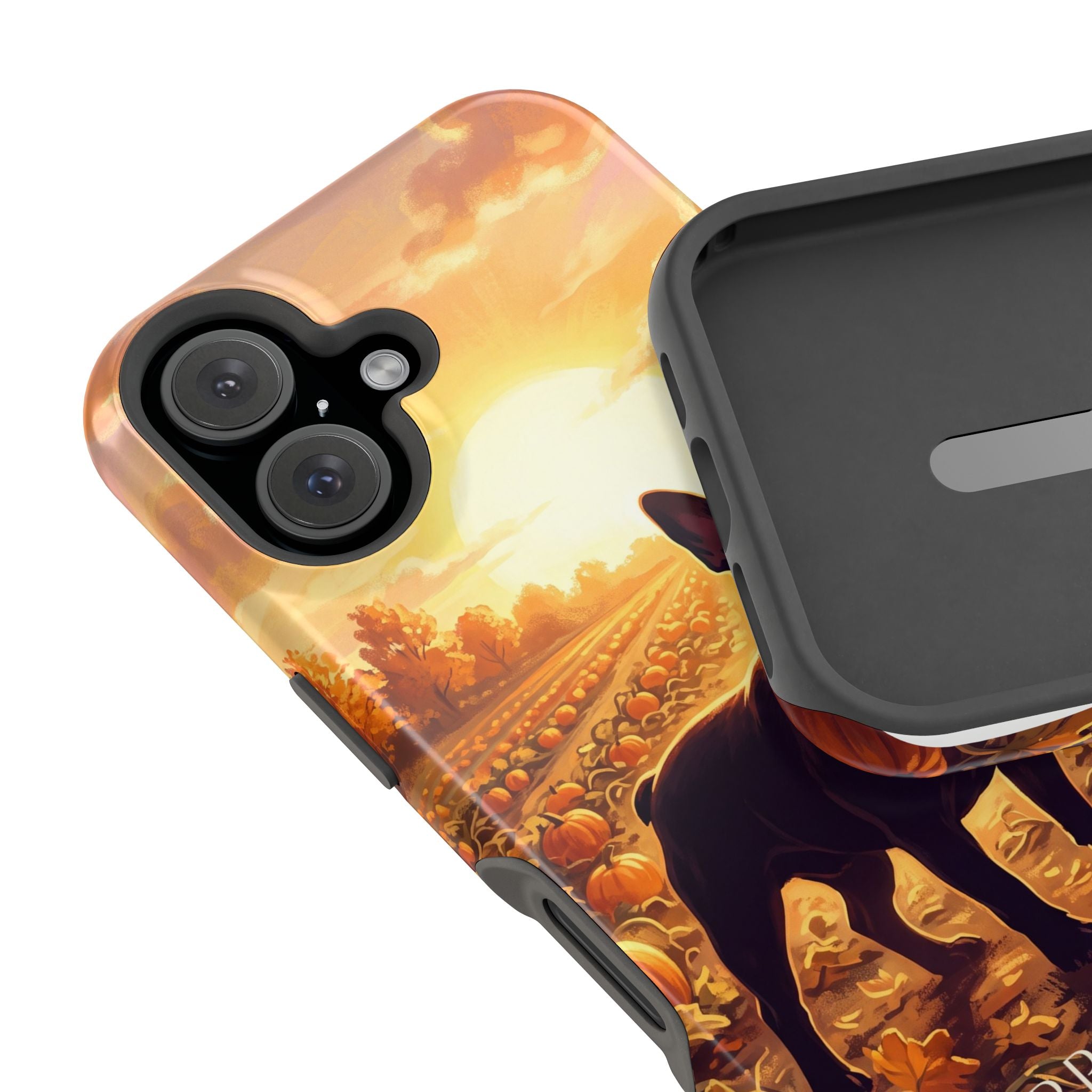 Personalized French Bulldog Pumpkin Patch Phone Case — Wireless Charging Cover
