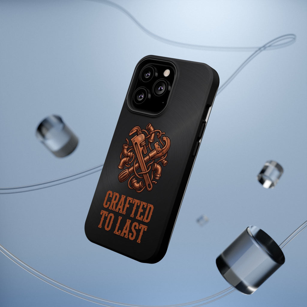Crafted to Last Phone Case — Crossed Wrenches Wireless Charging Cover