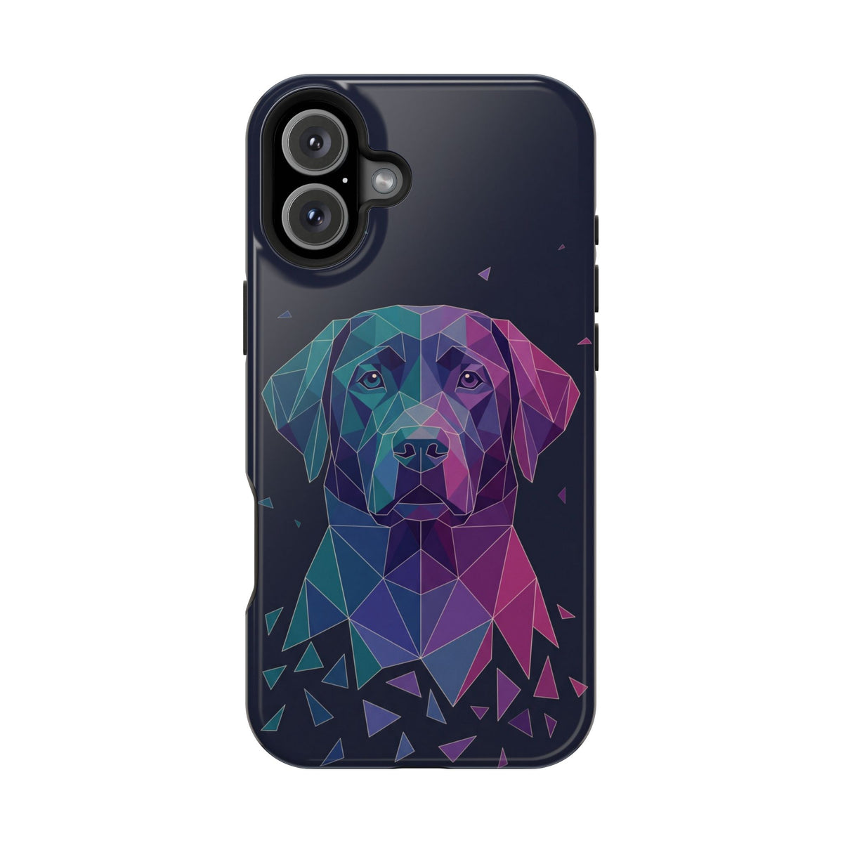 Geometric Labrador Phone Case — Tough Magnetic Case with Wireless Charging