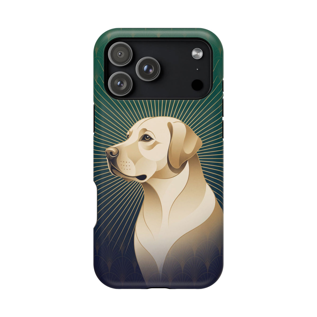 Art Deco Labrador Phone Case — Tough Magnetic Case with Wireless Charging