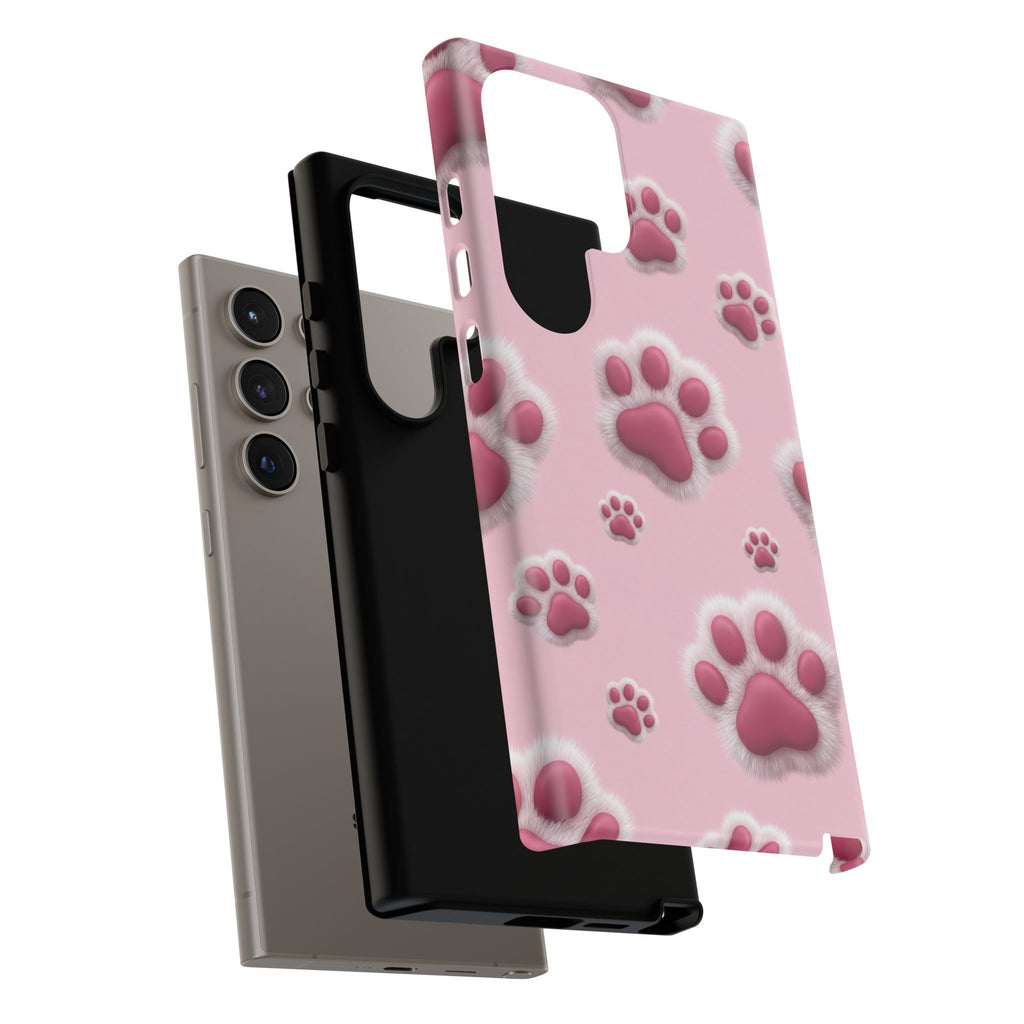 iphone & Samsung - Pink Paws Tough Phone Case — Cute Protective iPhone Cover
