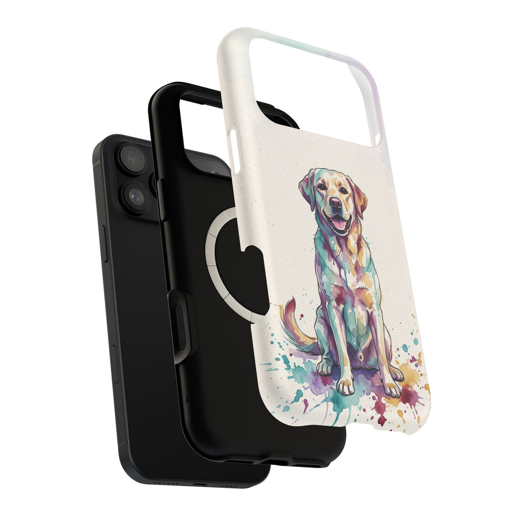 Watercolor Labrador Phone Case — Tough Magnetic Case with Wireless Charging