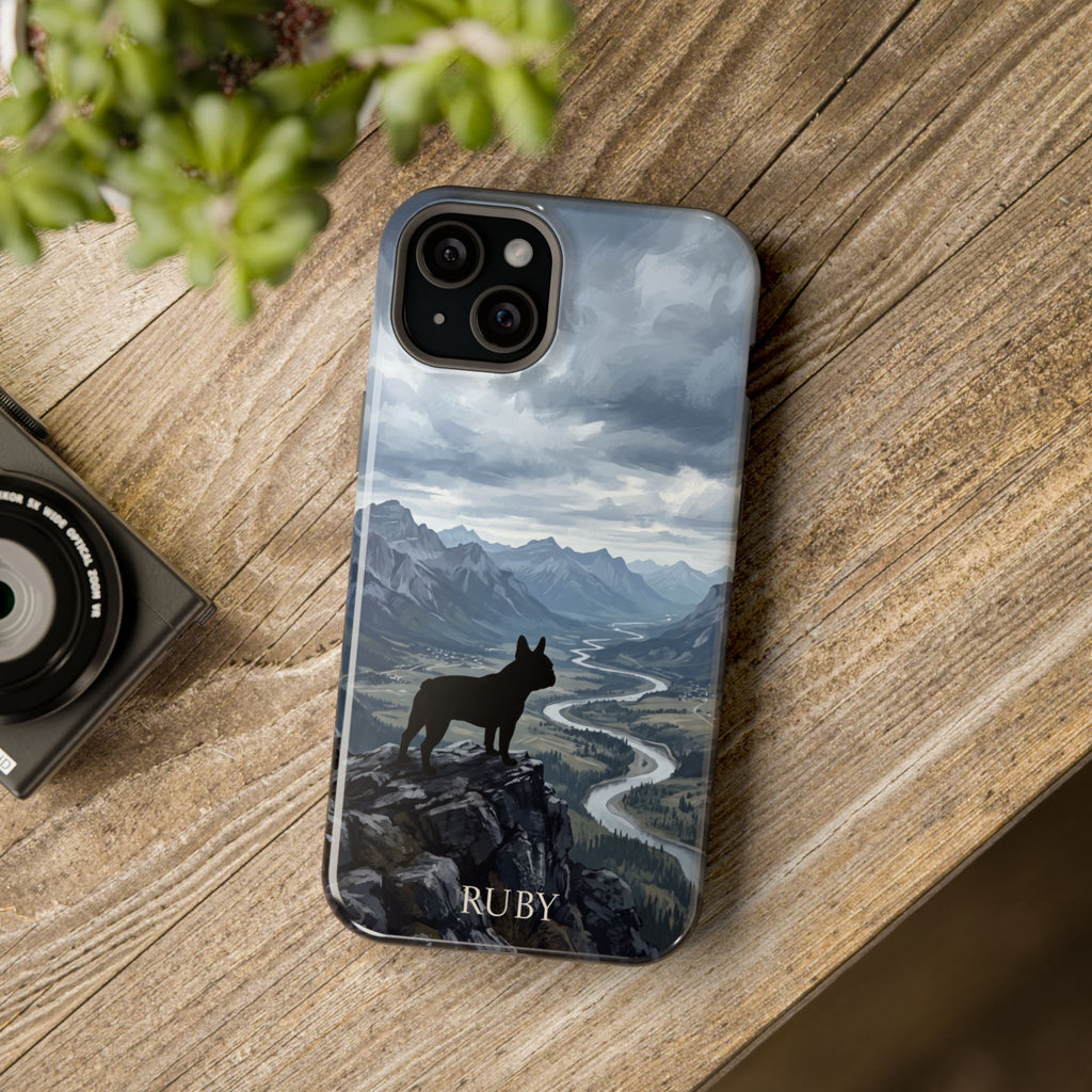 Personalized French Bulldog Mountain Valley Phone Case — Wireless Charging Cover