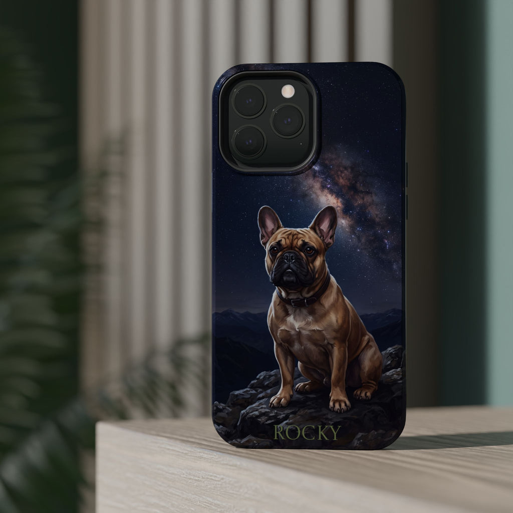 Personalized French Bulldog Starry Night Sky Phone Case — Wireless Charging Cover
