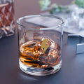 Powered By Whiskey & Voltage Rocks Glass 10oz — Gold Lightning Bolt Electrician Glass
