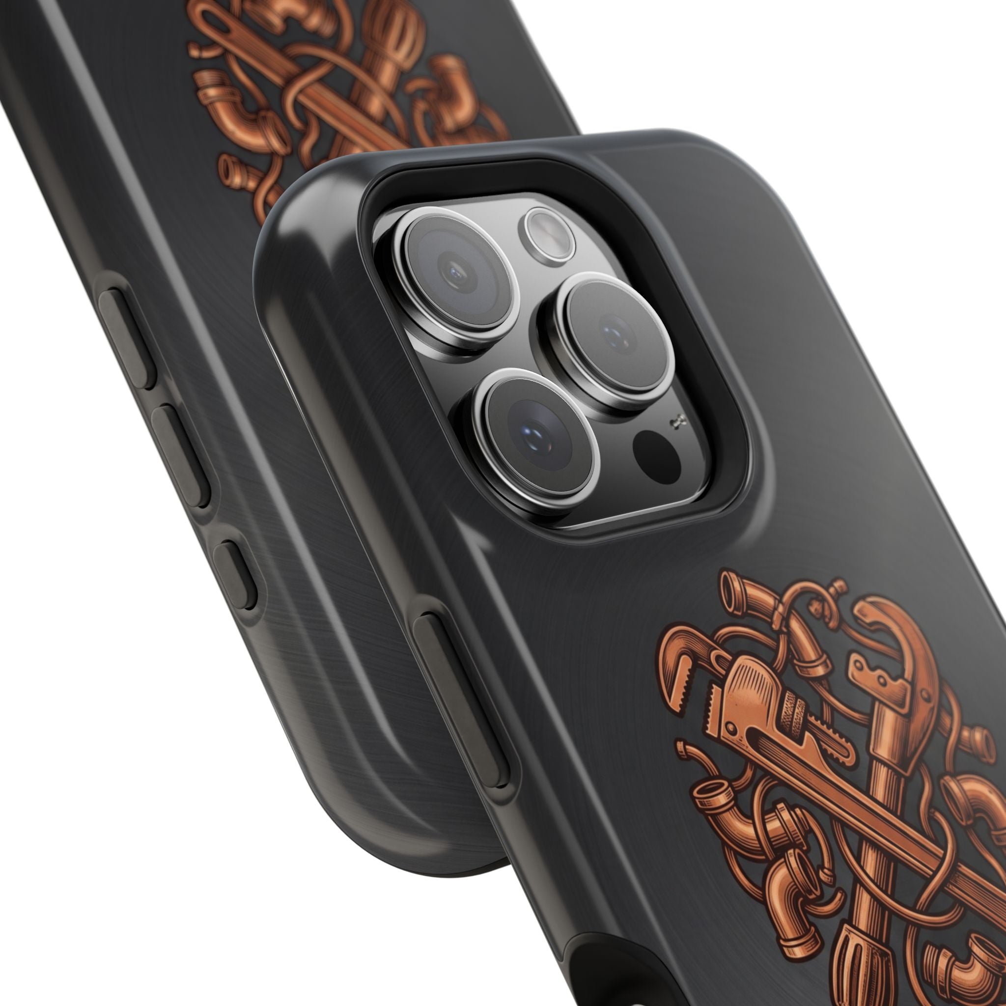 Crafted to Last Phone Case — Crossed Wrenches Wireless Charging Cover