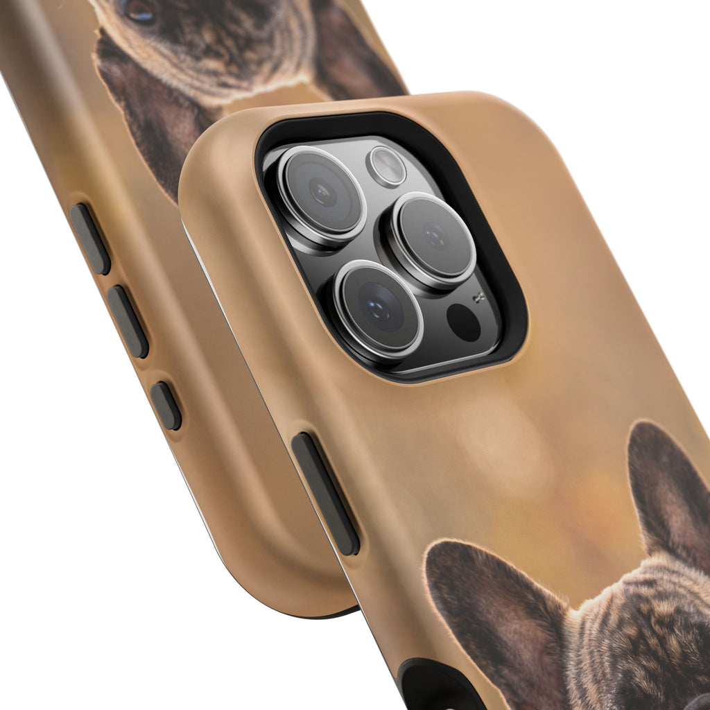 Brindle French Bulldog Phone Case — Impact-Resistant Wireless Charging Cover