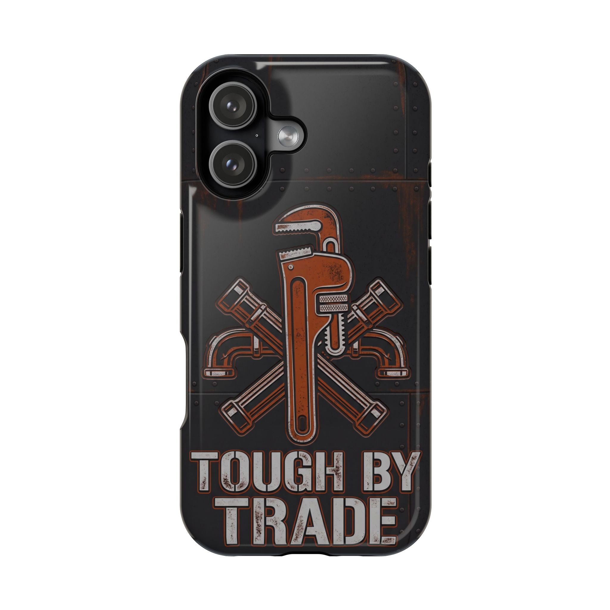 Tough By Trade Phone Case — Crossed Wrenches Wireless Charging Cover