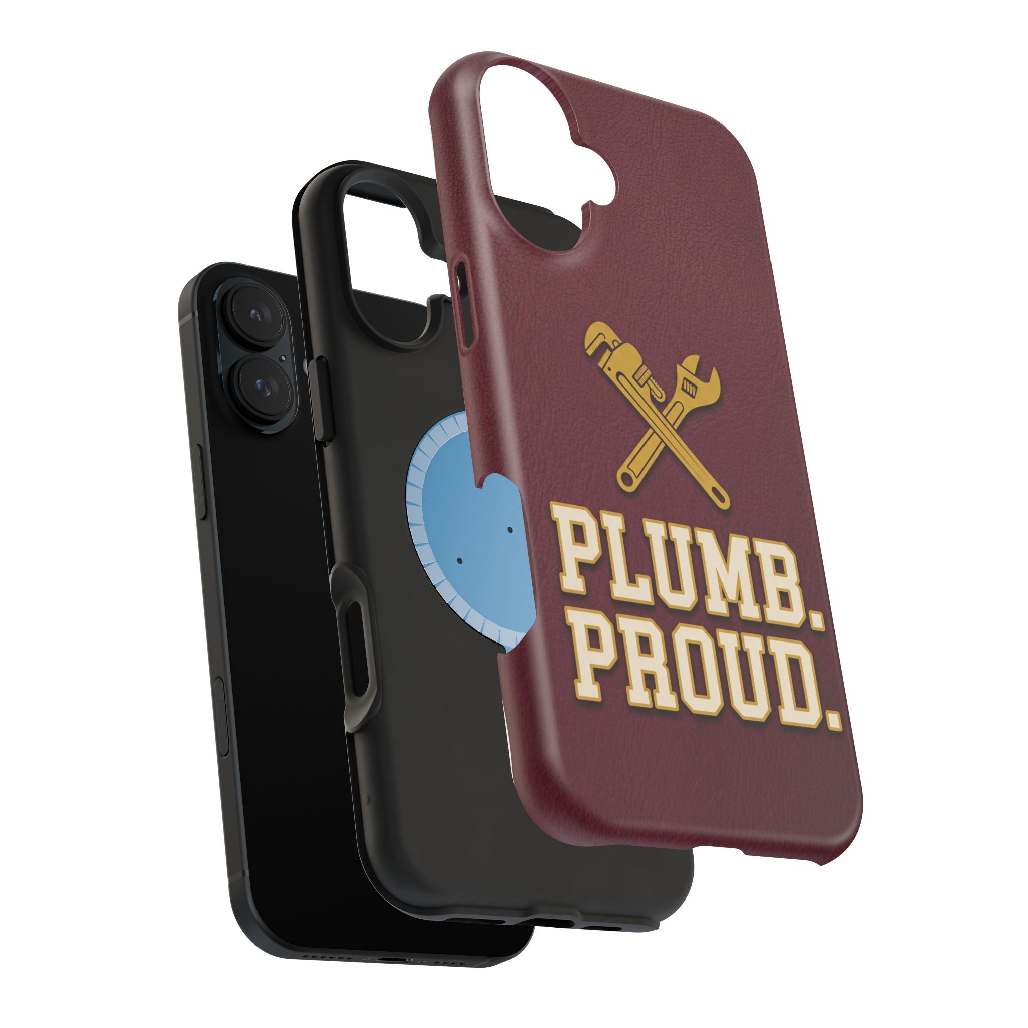 Plumb. Proud. Phone Case — Crossed Wrenches Wireless Charging Cover