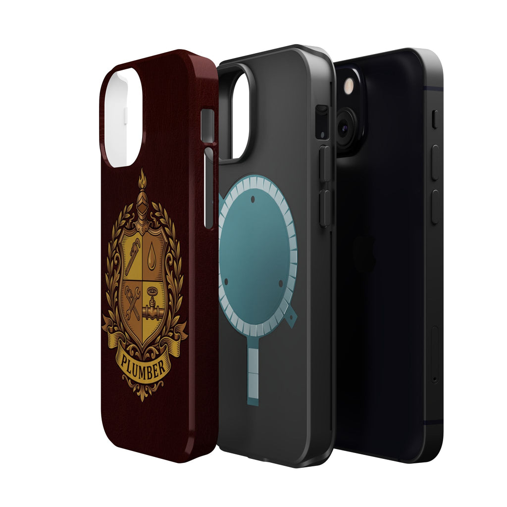 Plumber Crest Phone Case — Heraldic Shield Wireless Charging Cover