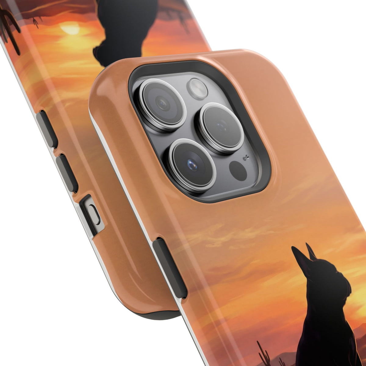Personalized French Bulldog Desert Sunset Phone Case — Wireless Charging Cover