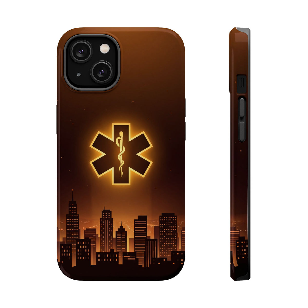 Paramedic/EMT Skyline Phone Case — Magnetic Wireless Charging Cover