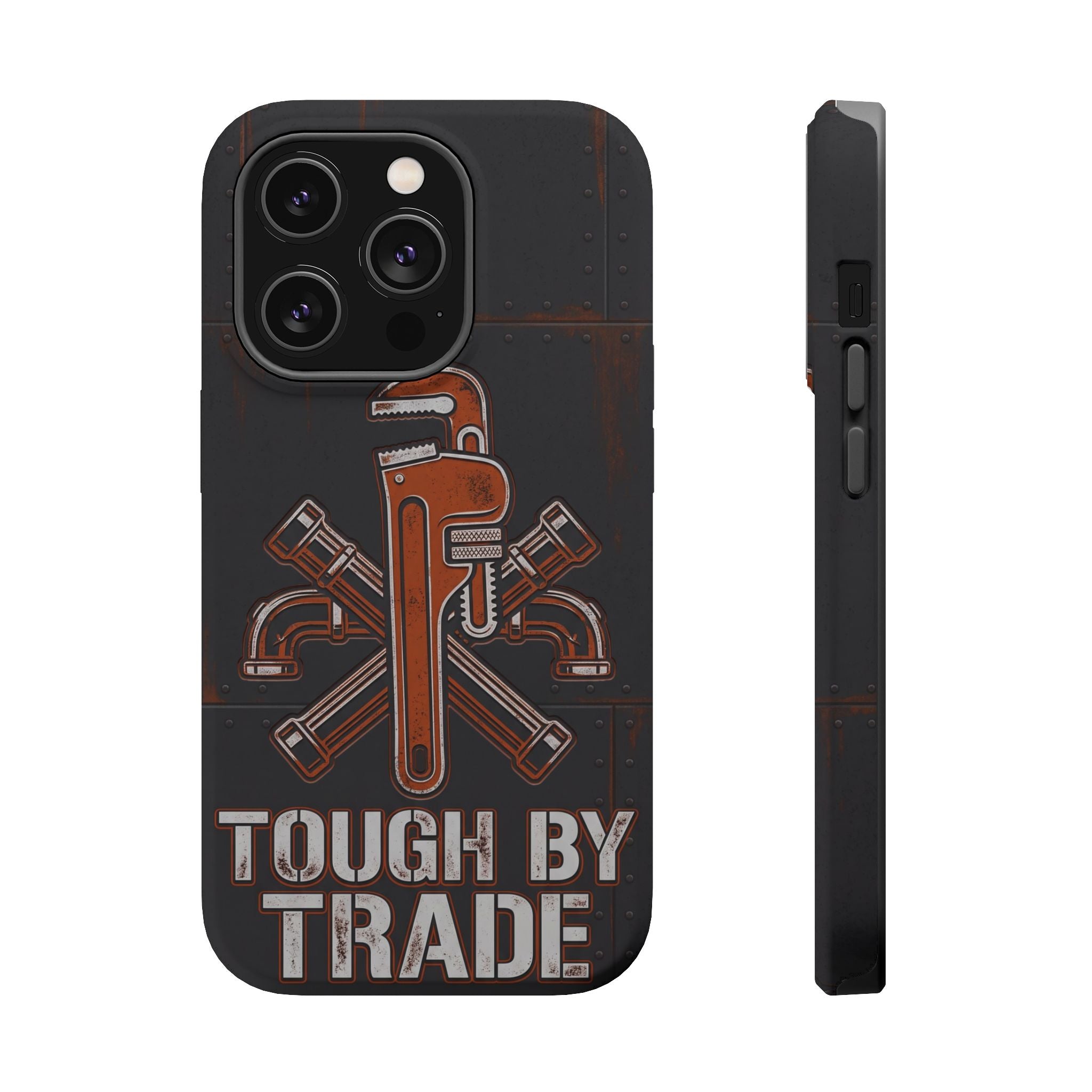 Tough By Trade Phone Case — Crossed Wrenches Wireless Charging Cover