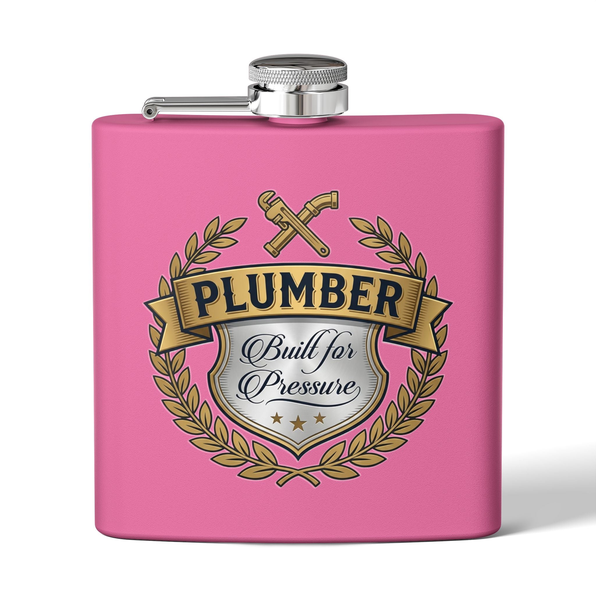 Flask — "Built for Pressure" 6oz Stainless Steel Hip Flask