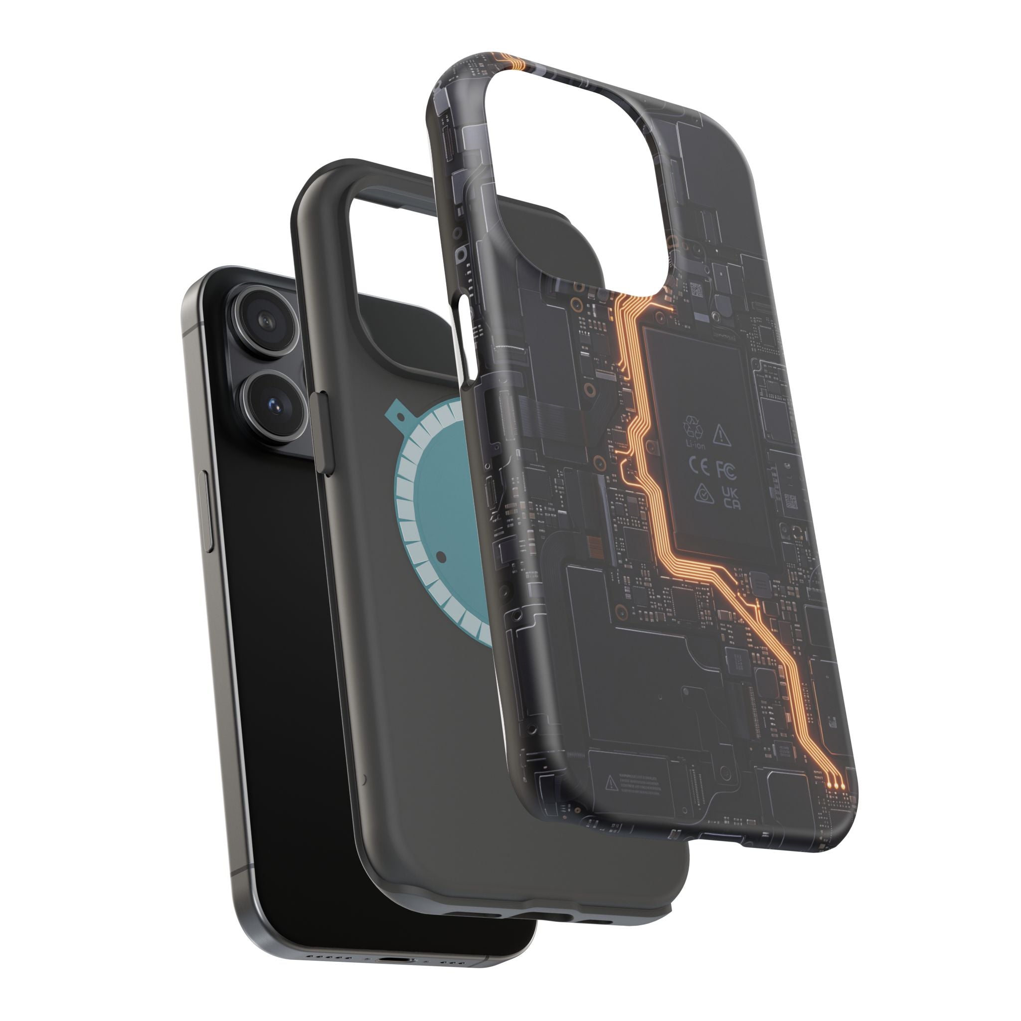 Electrician Circuit Bolt Phone Case — Impact-Resistant Wireless Charging Cover