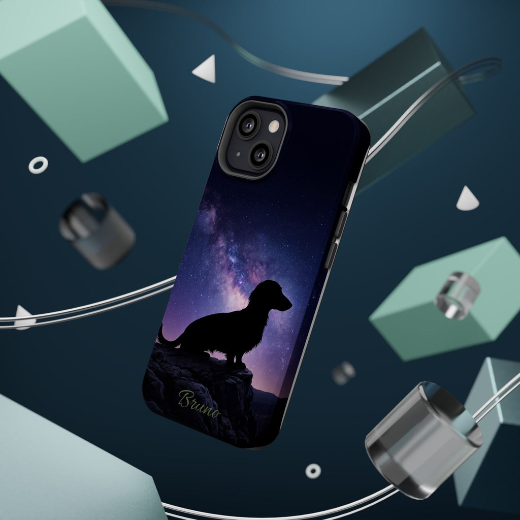 Personalized Dachshund Starry Night Phone Case — Wireless Charging Cover