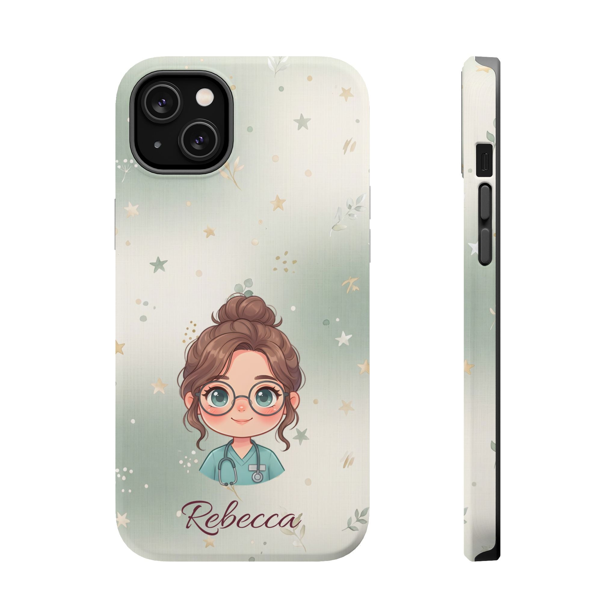 Personalized Starry Nurse Phone Case — Wireless Charging Cover