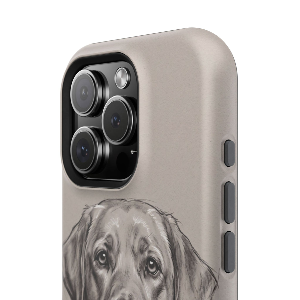 Charcoal Sketch Labrador Phone Case — Tough Magnetic Case with Wireless Charging