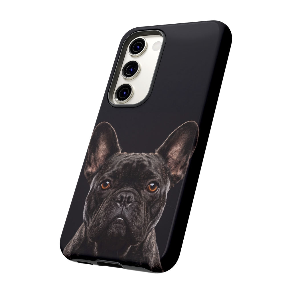 Front-Facing French Bulldog Phone Case | Dramatic Black Studio Portrait | Samsung & iPhone
