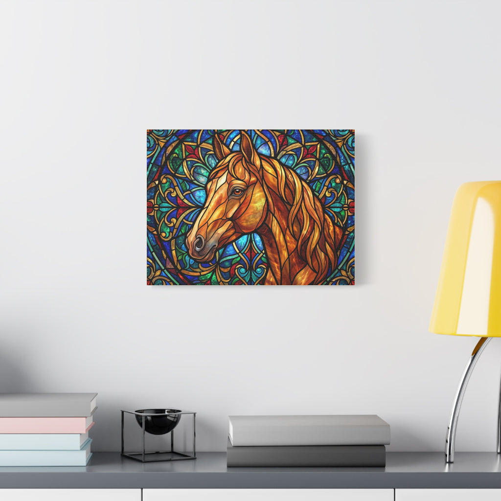 Horse Canvas | Stained Glass Horse Wall Art