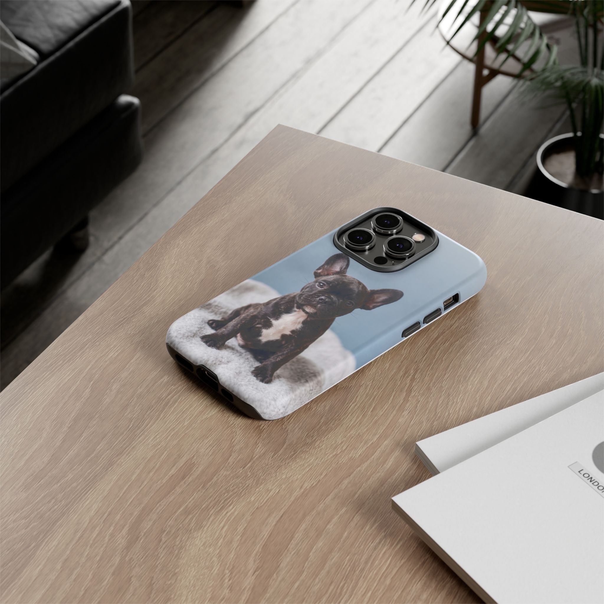 French Bulldog Puppy Phone Case | Adorable Brindle Frenchie Portrait | Samsung & iPhone