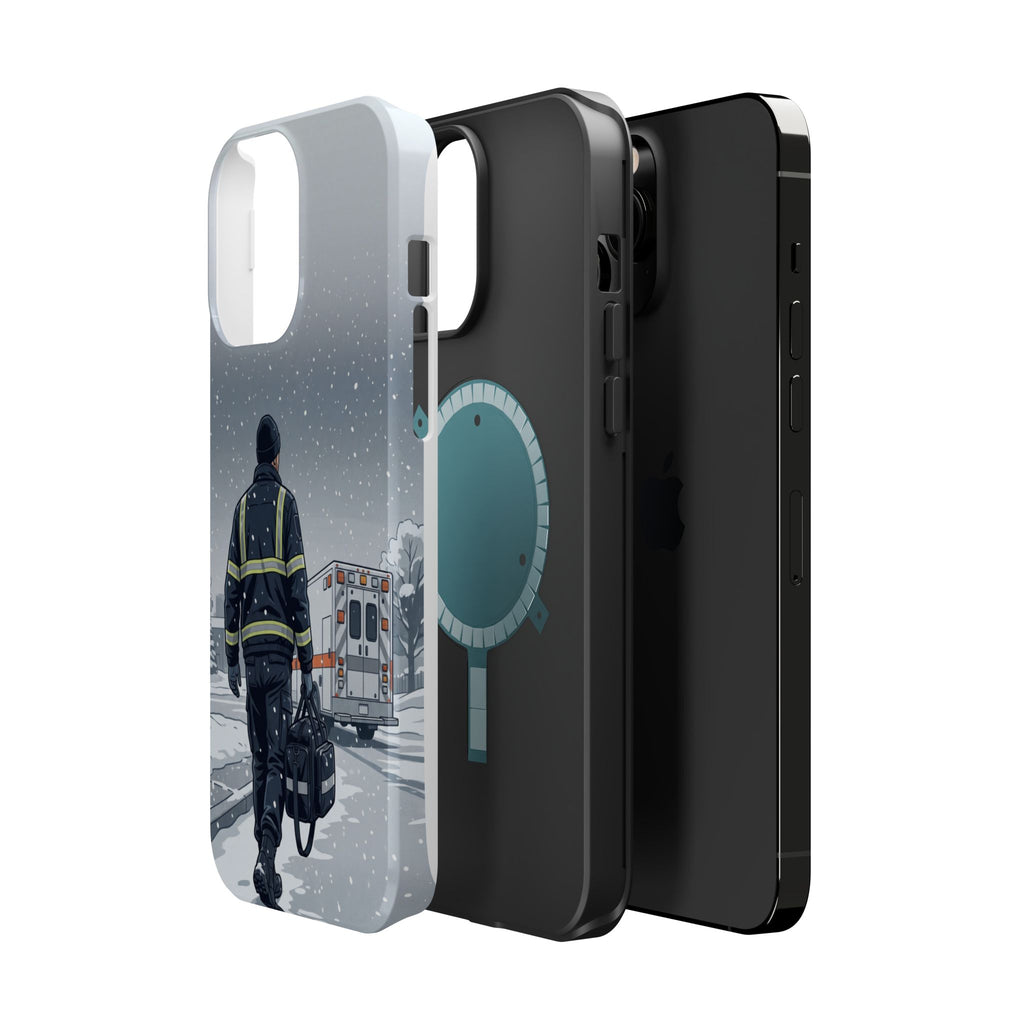 Bold Paramedic/EMT Portrait Phone Case — Magnetic Wireless Charging Cover