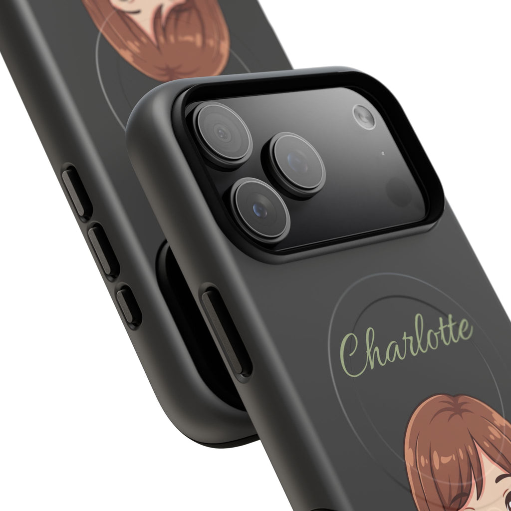 Personalized Tough Magnetic Phone Case | With Custom Name – Cute Illustrated Nurse Character Case for iPhones