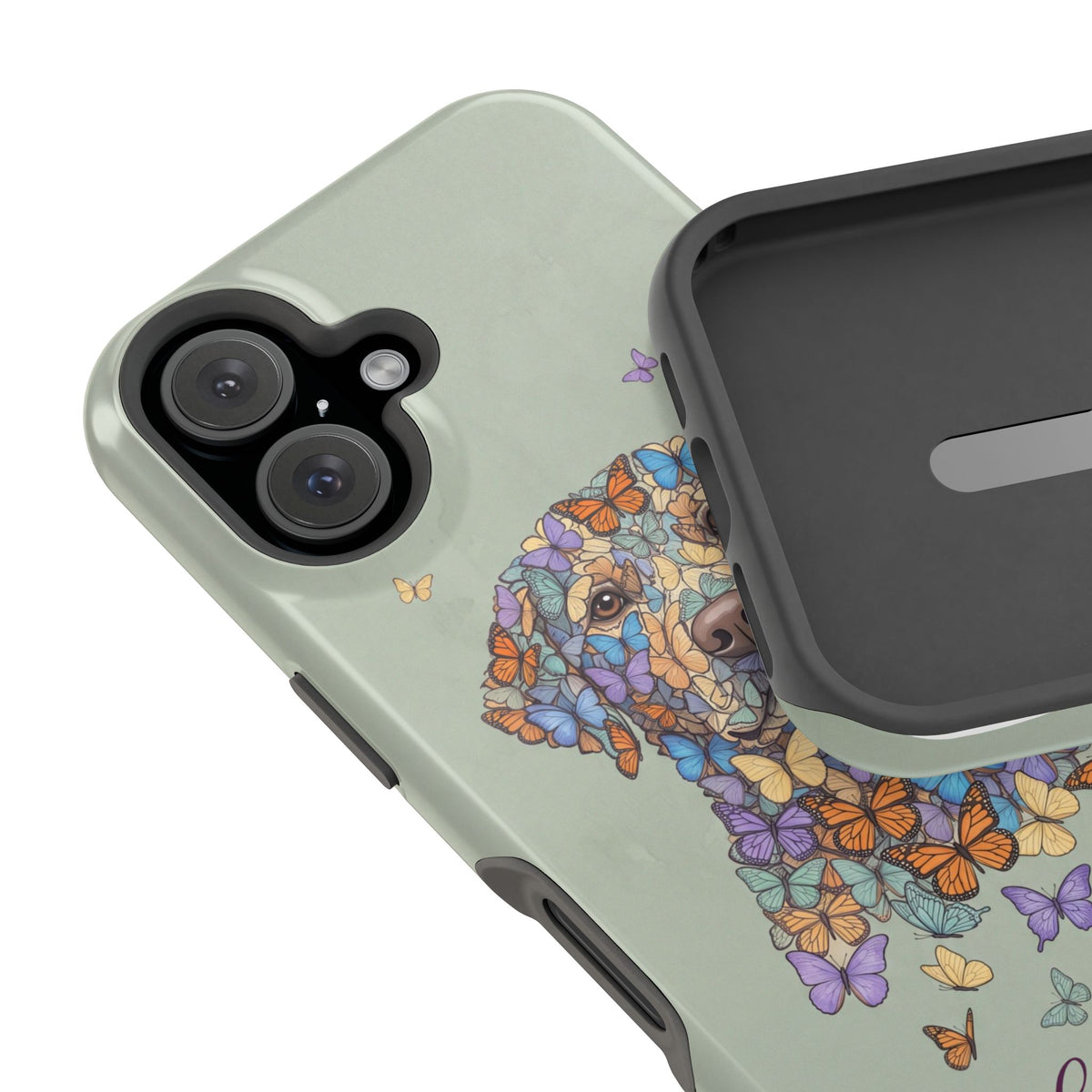 Personalized Butterfly Labrador Phone Case — Tough Magnetic Case with Wireless Charging