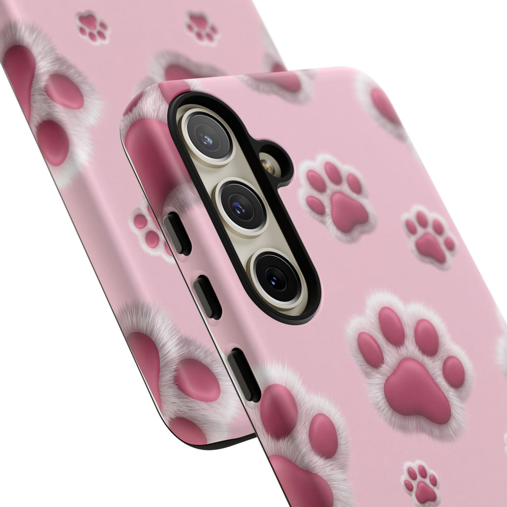 iphone & Samsung - Pink Paws Tough Phone Case — Cute Protective iPhone Cover