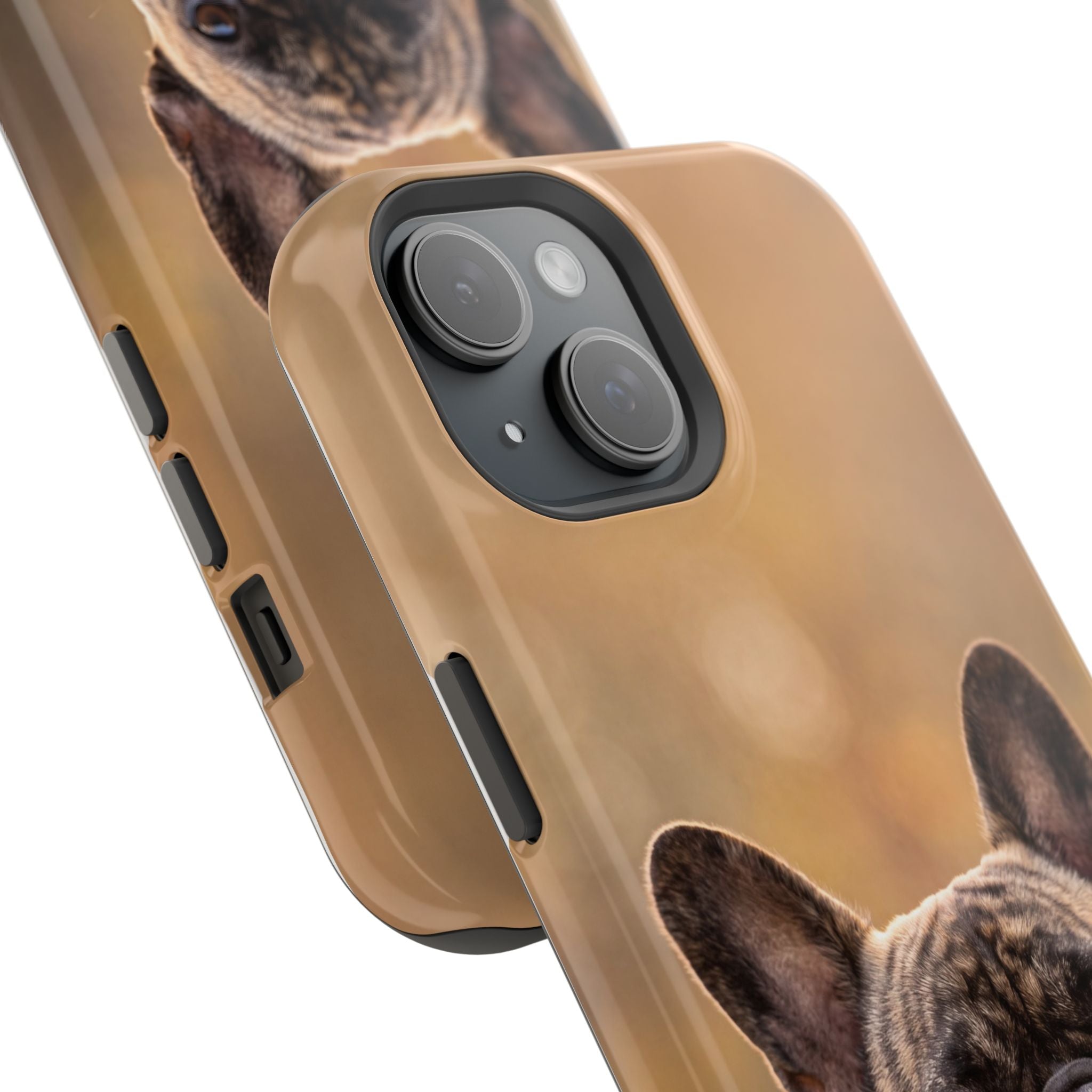 Brindle French Bulldog Phone Case — Impact-Resistant Wireless Charging Cover