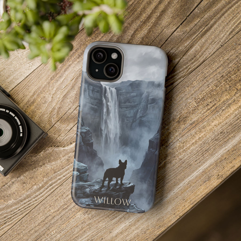 Personalized French Bulldog Misty Waterfall Phone Case — Wireless Charging Cover